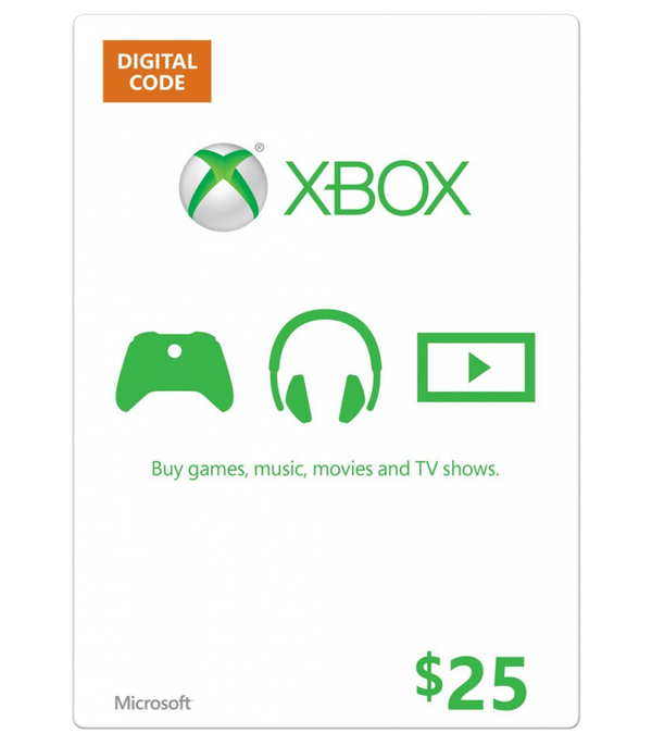 $25 XBOX Gift Card - Gift Card Digital en TodoCodigos.cl