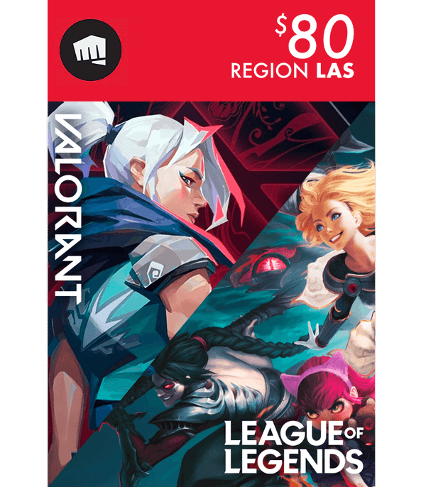 $80 RIOT LAS - Gift Card Digital en TodoCodigos.cl